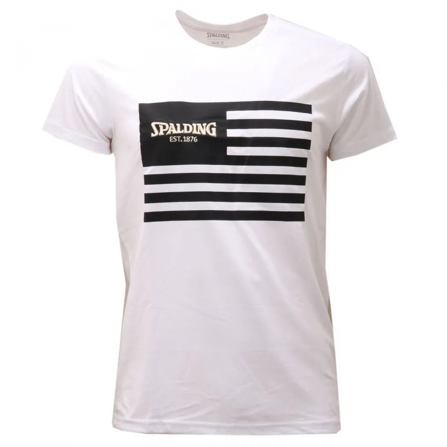 9794AD maglia uomo SPALDING white mix cotton t-shirts men