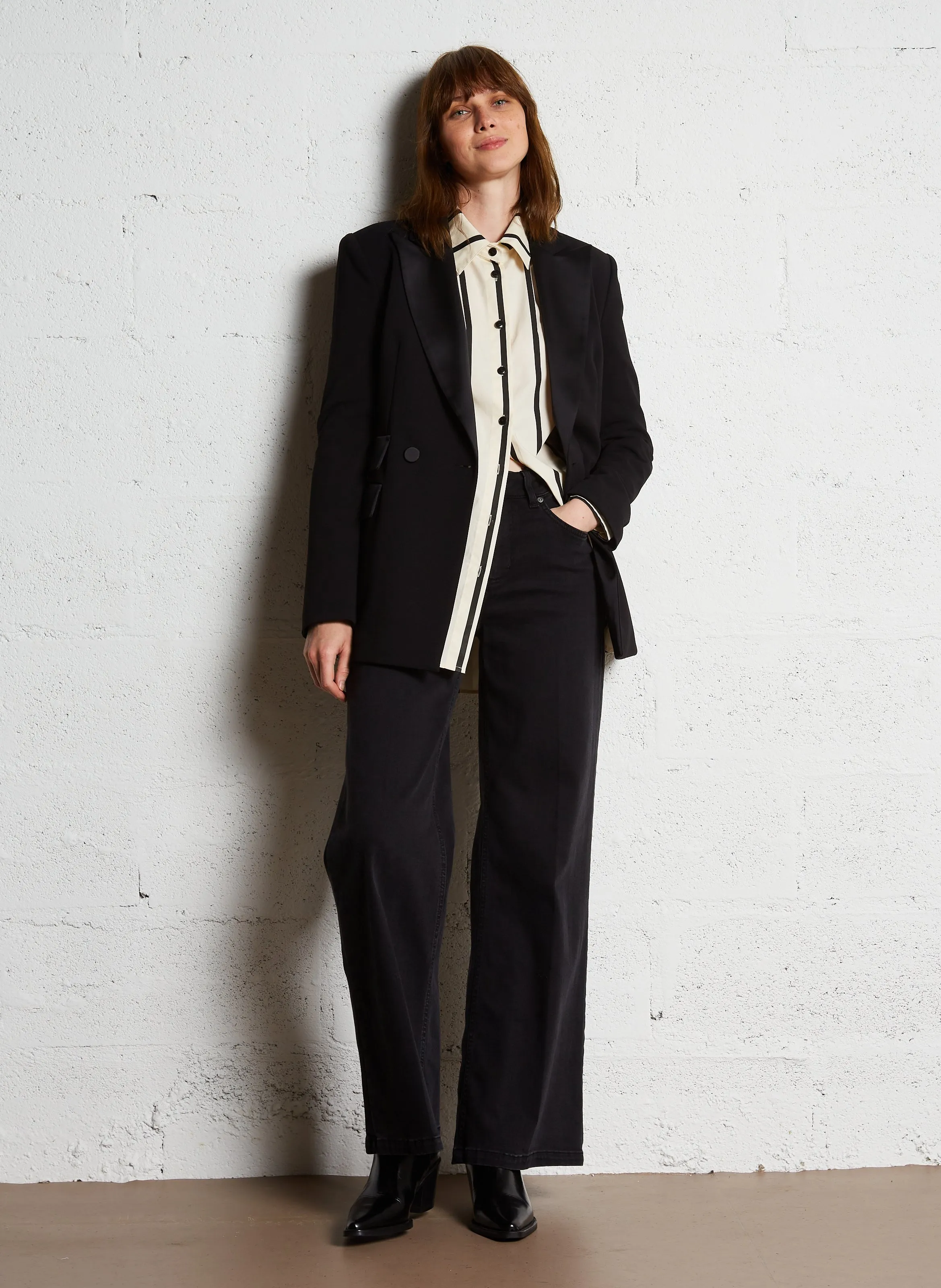  BERENICE   COOPER - Camicia a righe in cotone | Nero