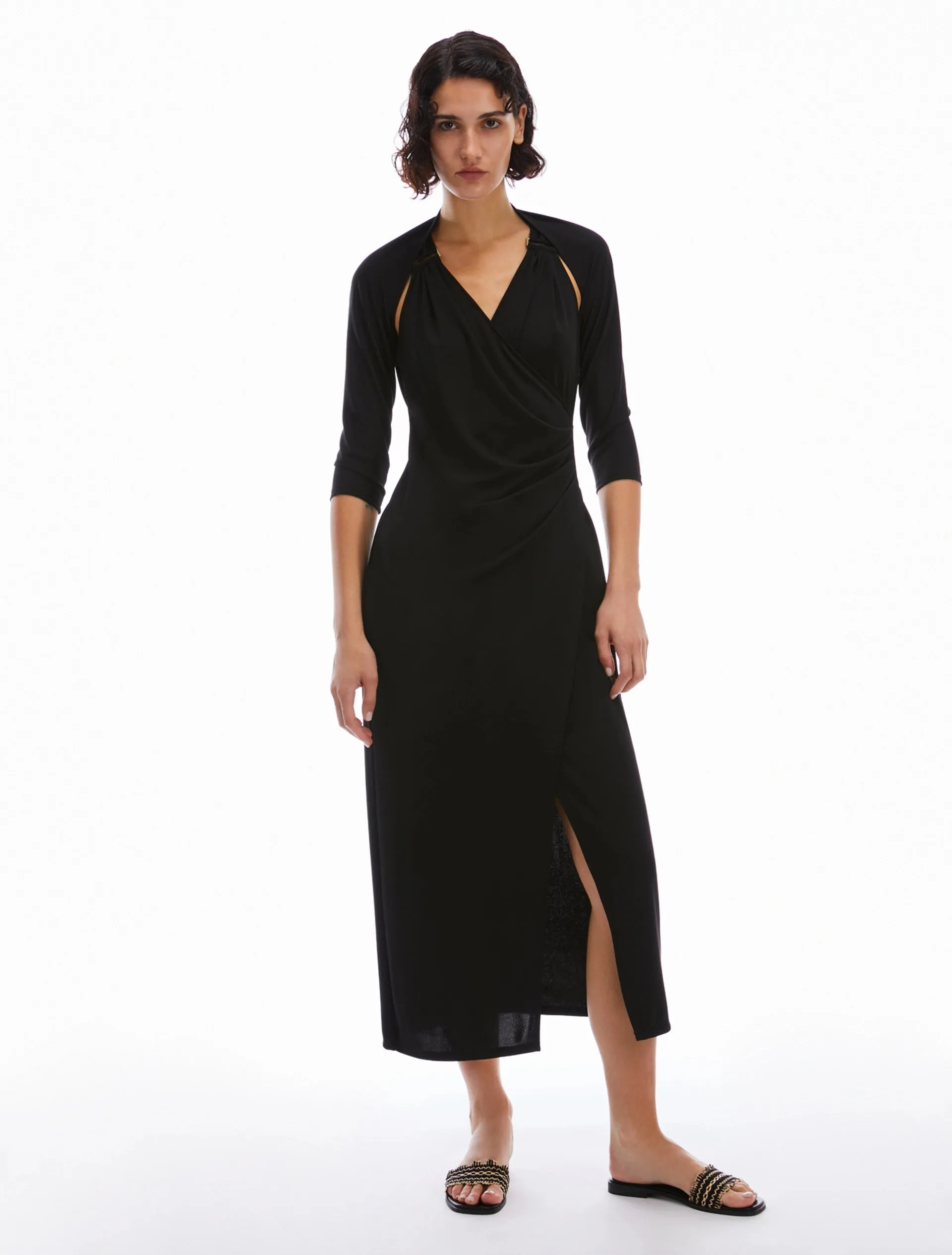 Black Dress with Jersey Shrug