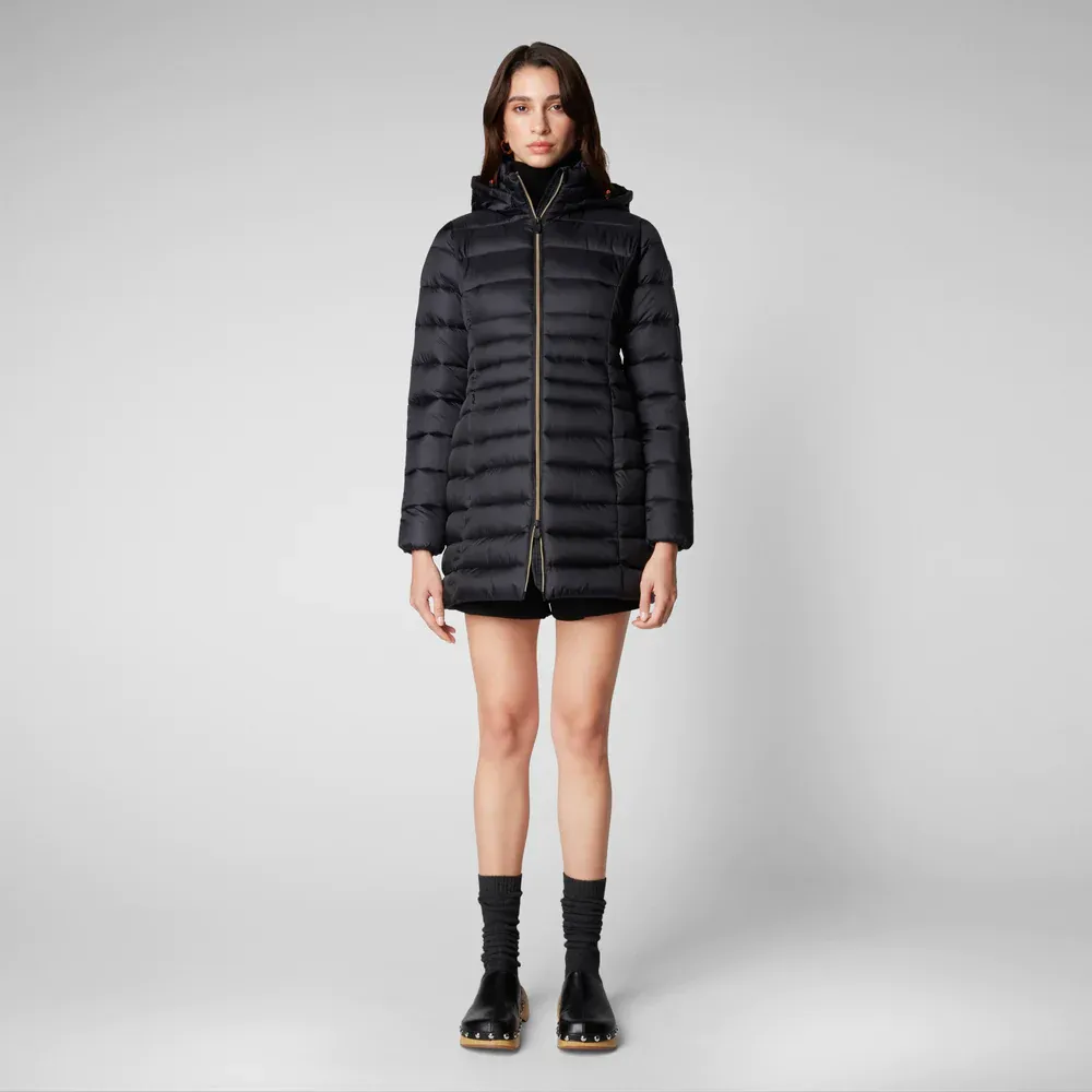 Black Reese Long Down Jacket