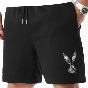 Bugs Bunny Graffiti Jogger Shorts in Black and White