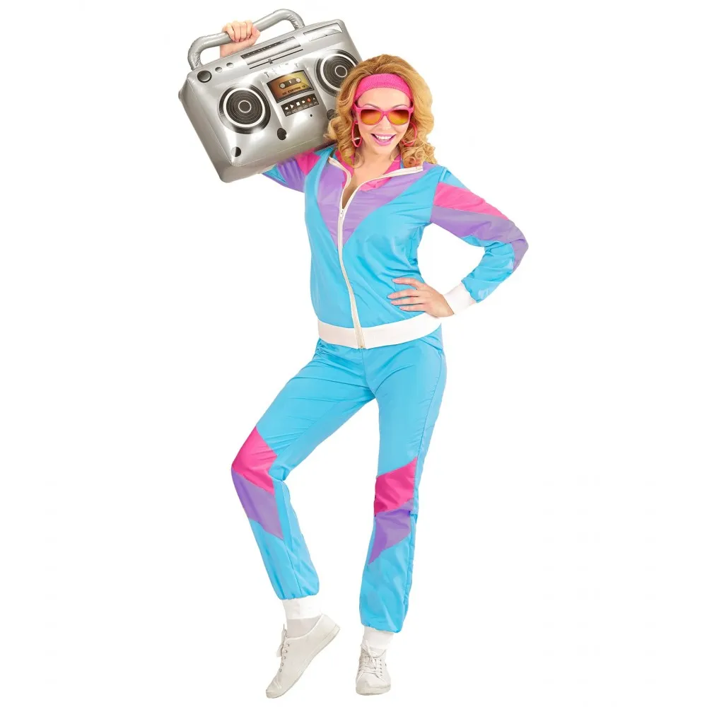 Costume Tuta Anni 80 Unisex per Feste a Tema, Taglia S, Adulto