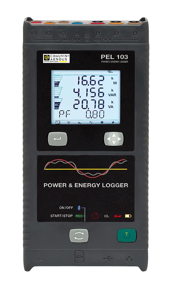 Data Logger Chauvin Arnoux PEL103, 7 canali, Bluetooth, Ethernet, USB