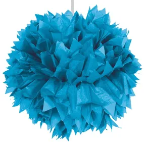 Decorazione blu con pompon 30cm