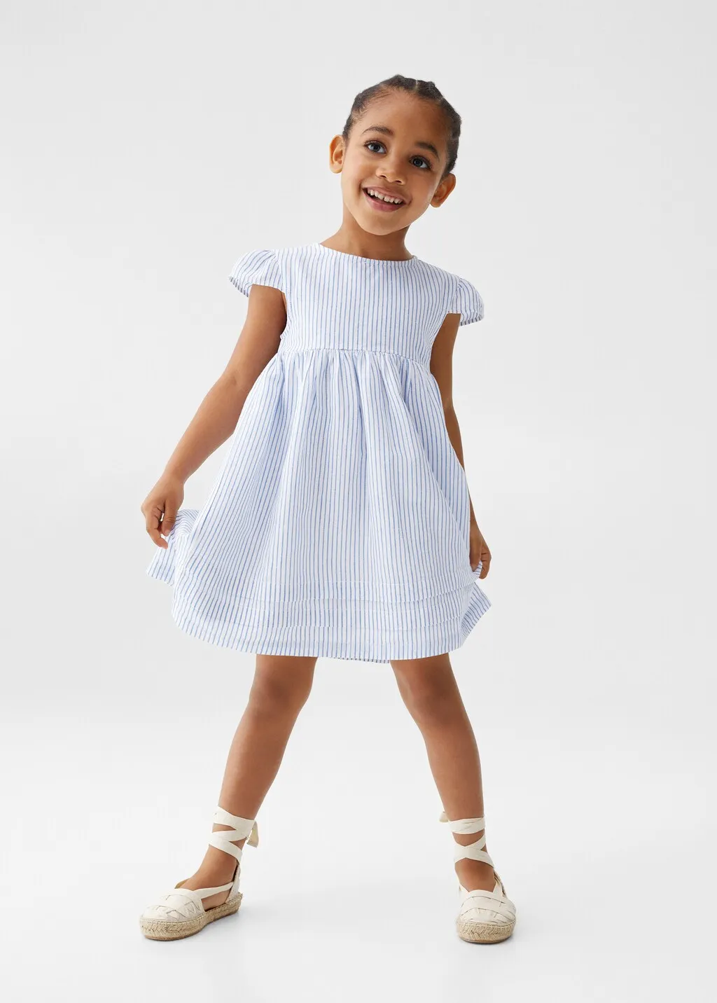 Dress with Ruffle Stripes