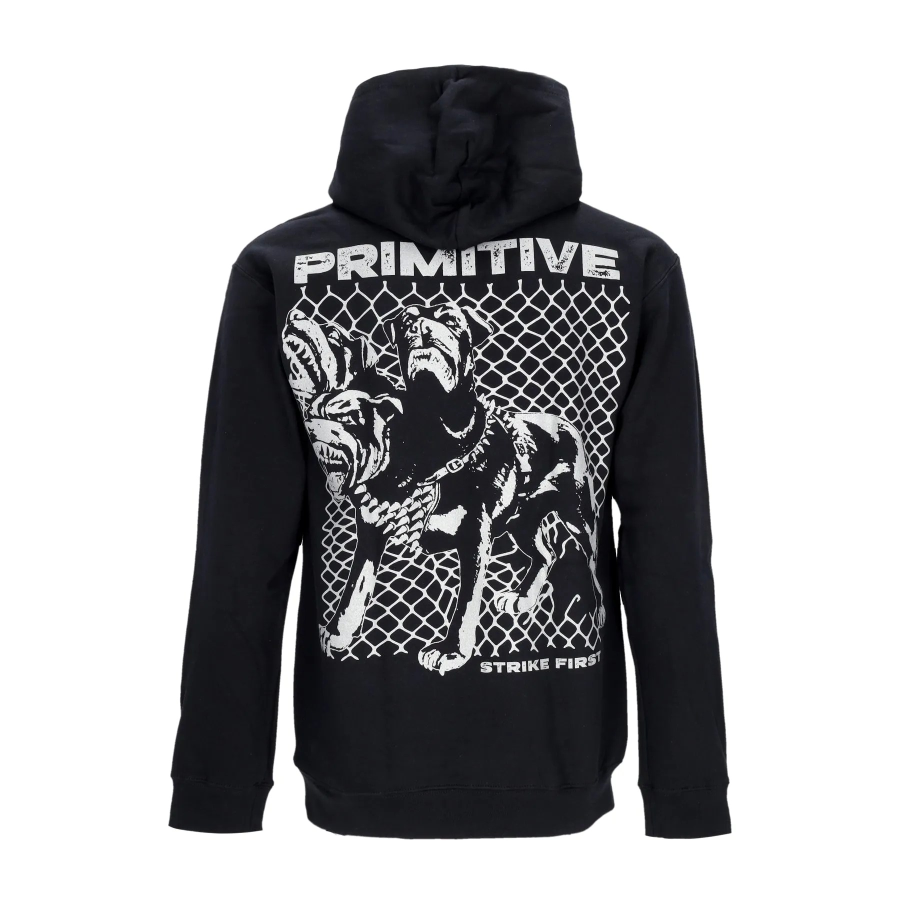 Felpa Cappuccio Uomo Warning Hoodie Black