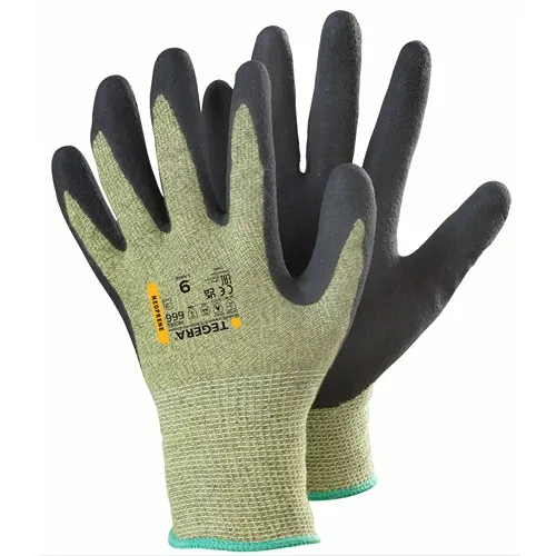 Guanti da lavoro Tegera TEGERA, Tg. 8, in Filo in fibra di vetro, Para-aramide, col. Nero, verde