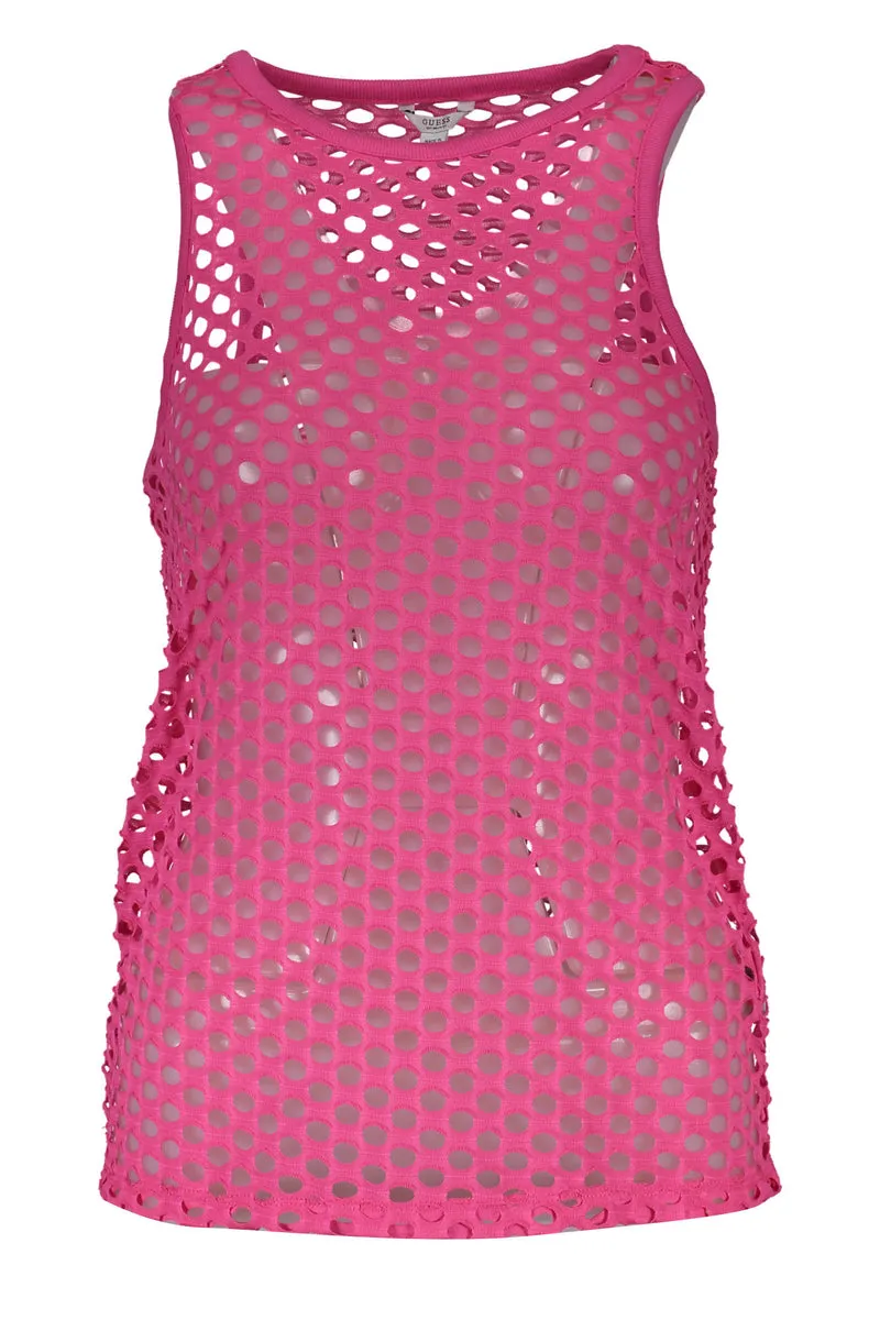 GUESS JEANS WOMEN'S PINK TANK TOP
