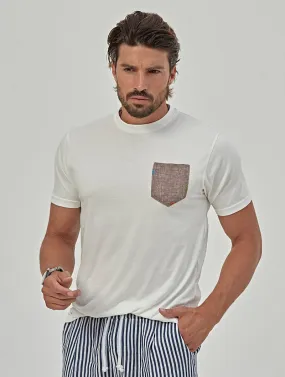 JAX T-SHIRT CON TASCHINO PANNA