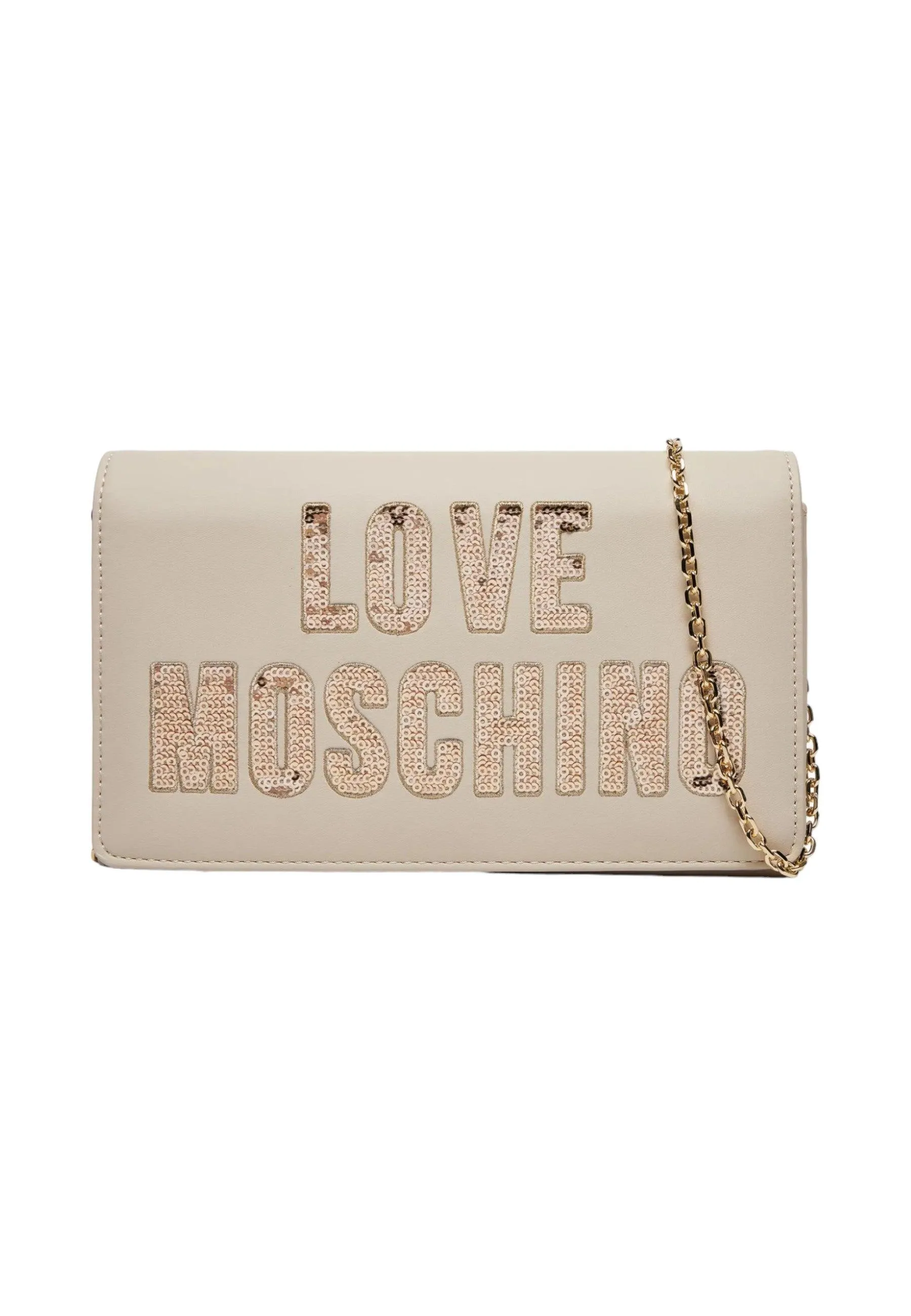 LOVE MOSCHINO Pochette Donna Avorio Oro JC4293PP0IKK111A