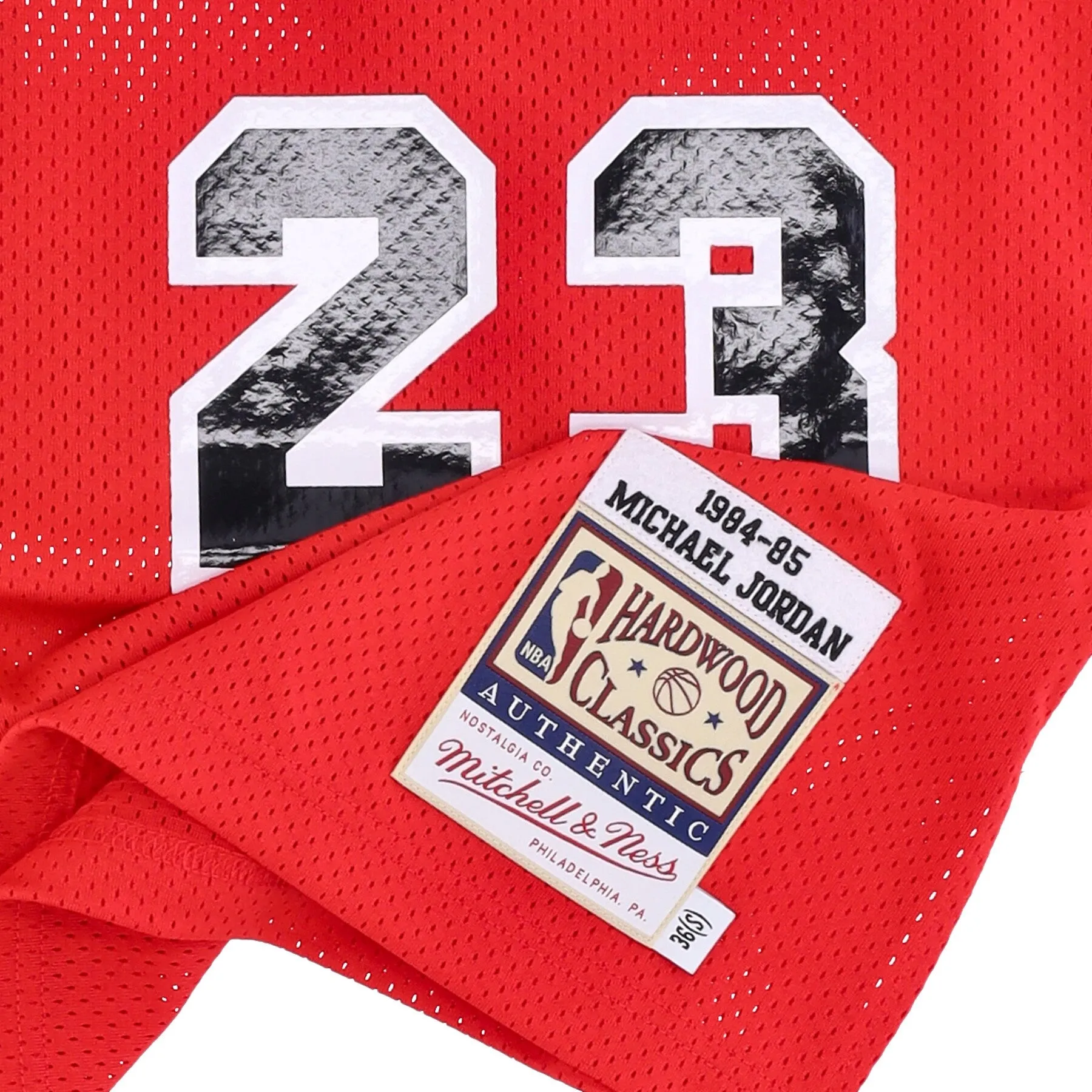 Men's NBA Authentic Basketball Jersey Hardwood Classics No 23 Michael Jordan 1984-85 in Chibul Red