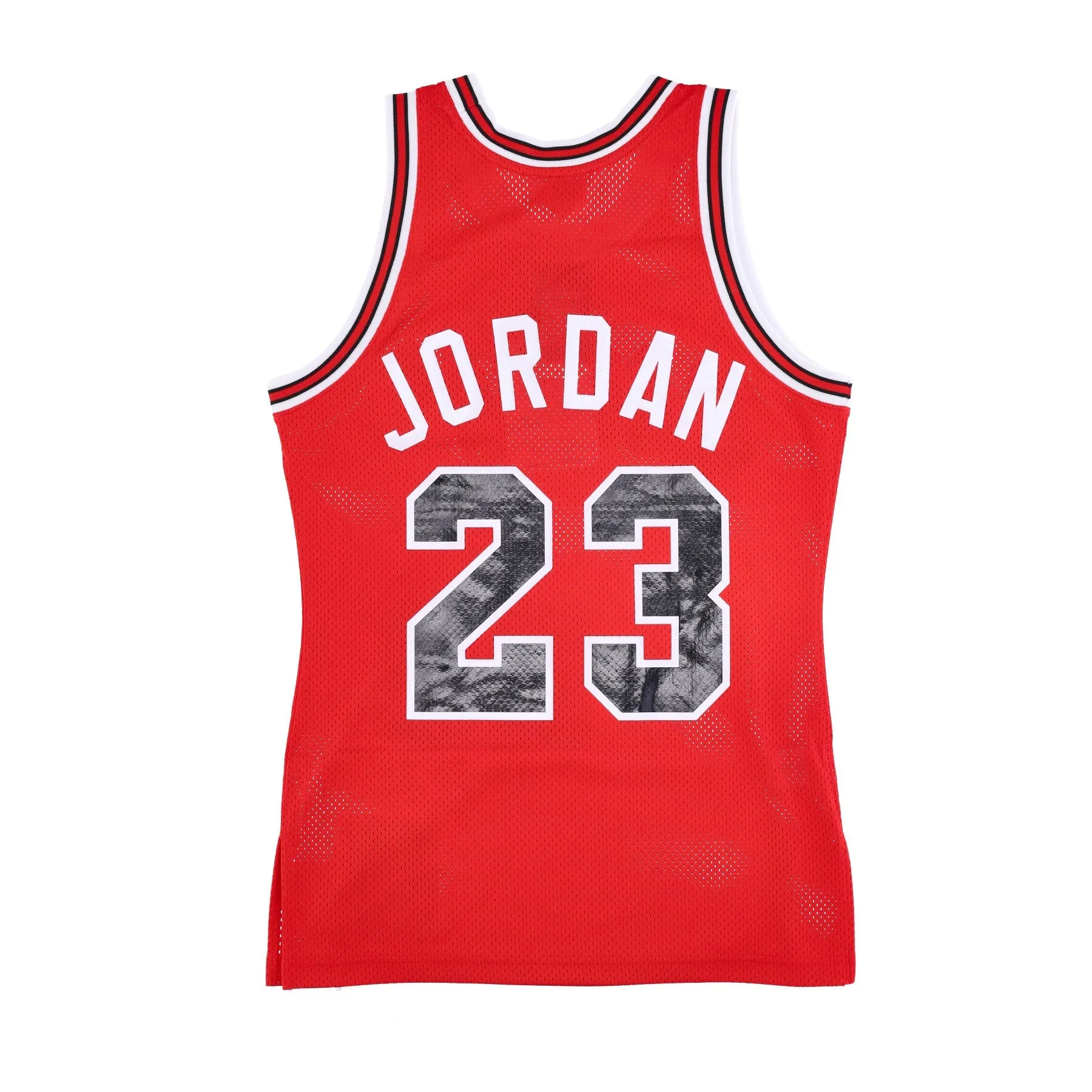 Men's NBA Authentic Basketball Jersey Hardwood Classics No 23 Michael Jordan 1984-85 in Chibul Red