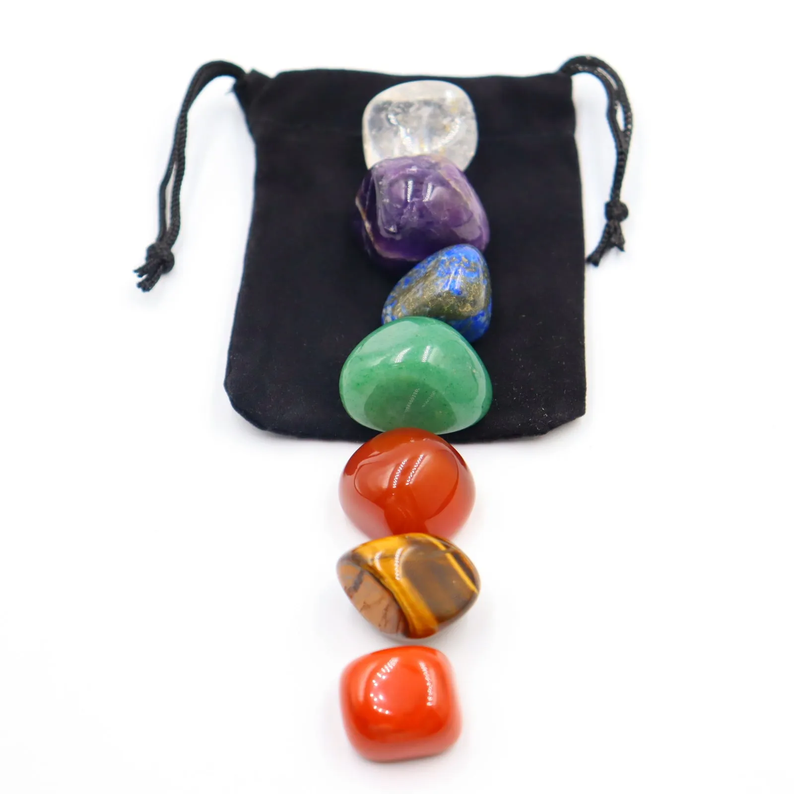 Pietre energetiche naturali sette colori chakra yoga e meditazione