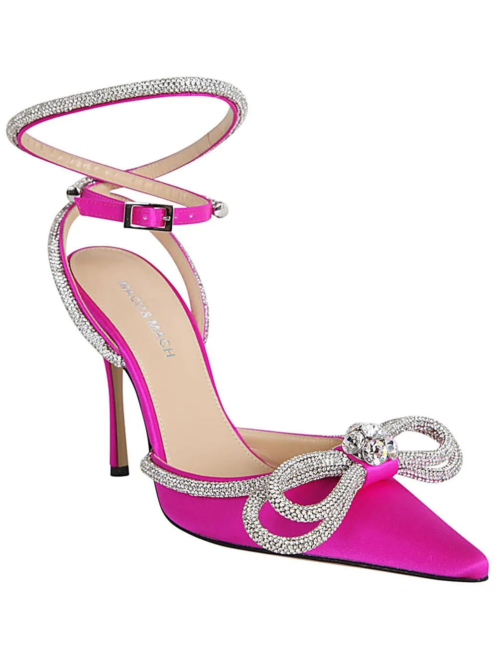 SATIN DOUBLE BOW HIGH HEELS by MACH & MACH