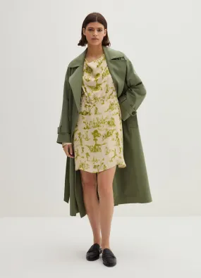 Short Satin Printed Dress