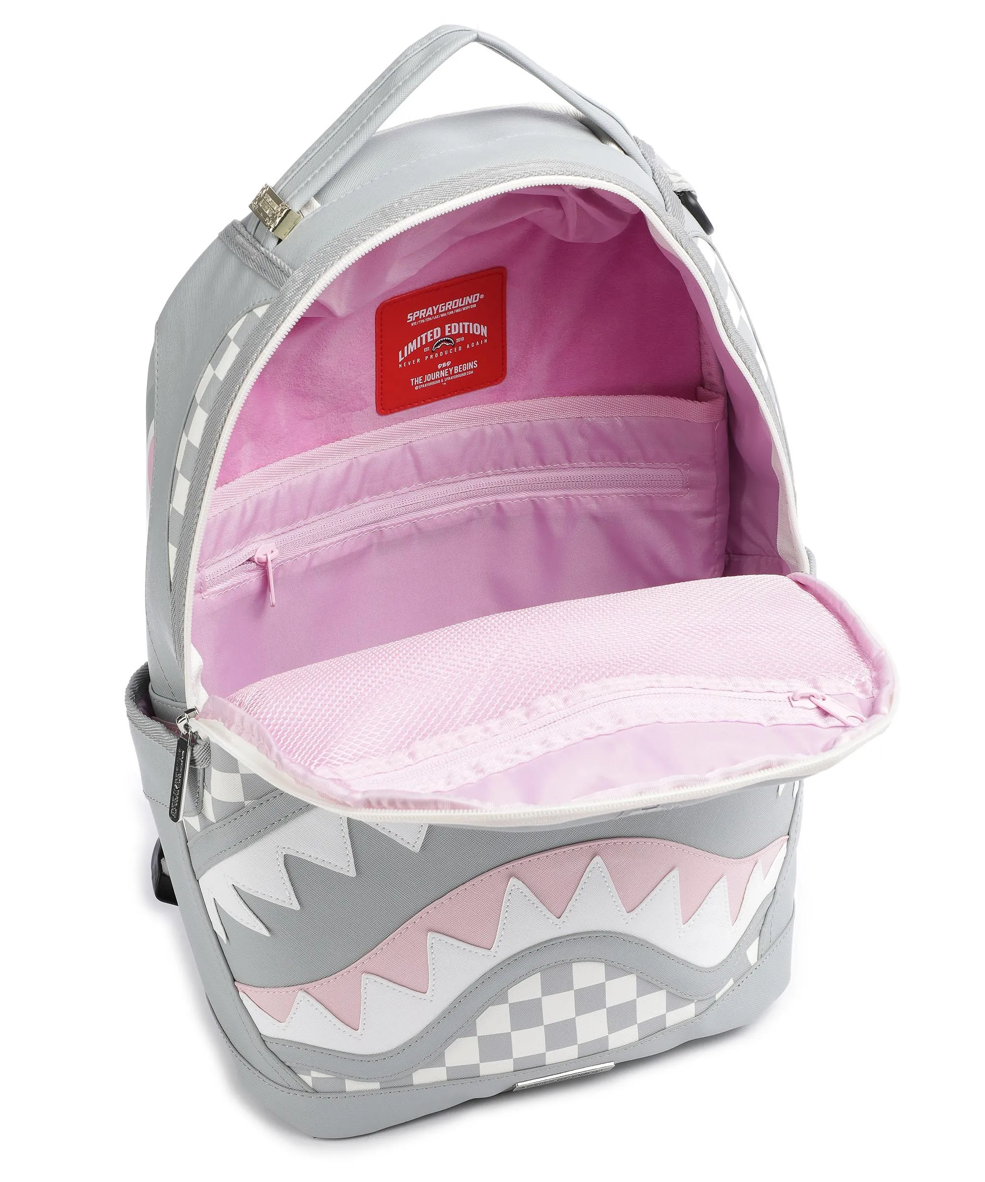  Sprayground Rose Henney Zaino 14″ plastica grigio/bianco  