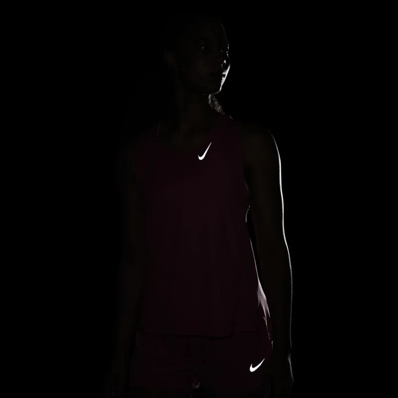 Running Tank Top Reflective Pink Silver Women